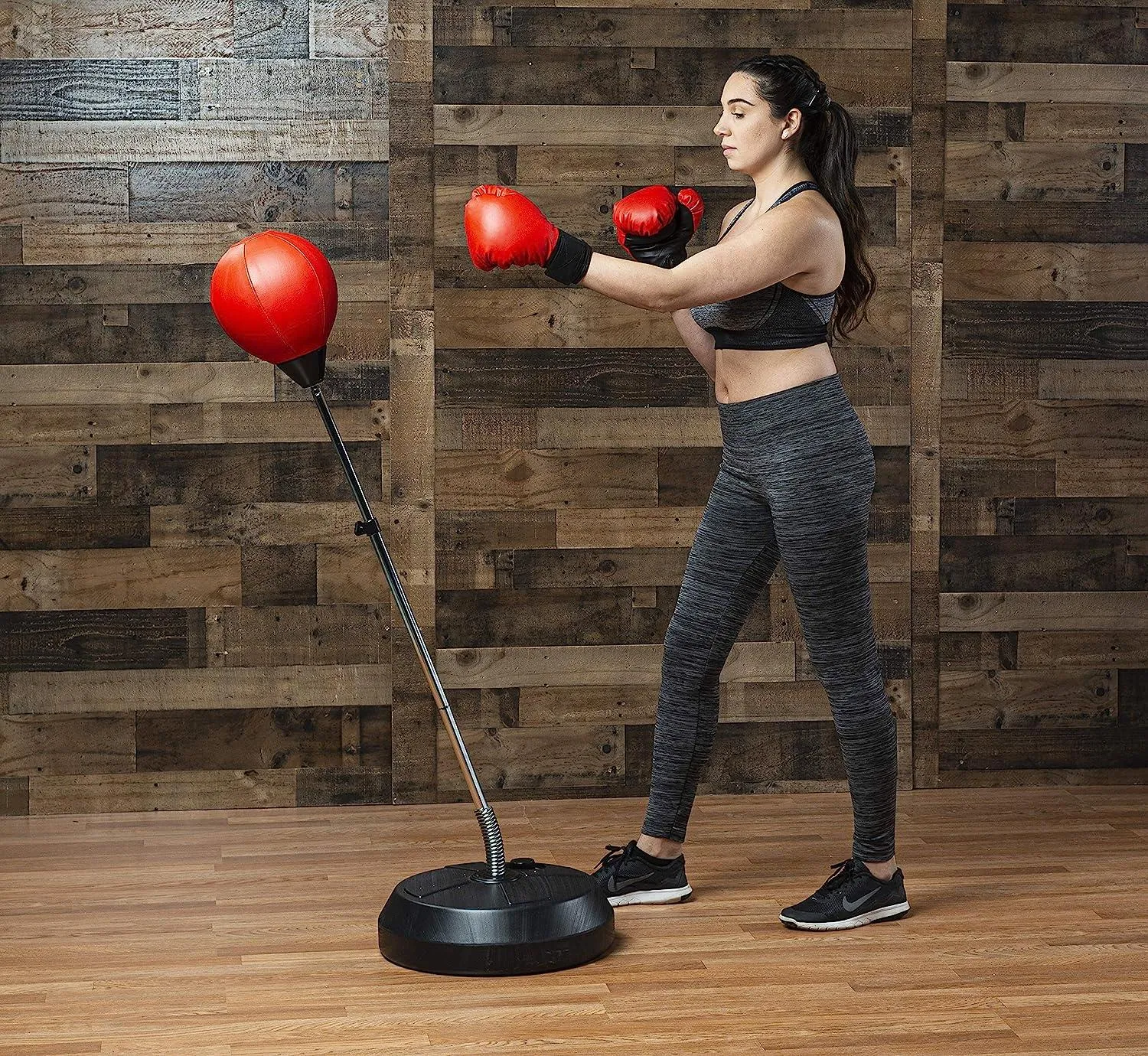 Kid'S Standing Boxing Gloves Punch Bag Set