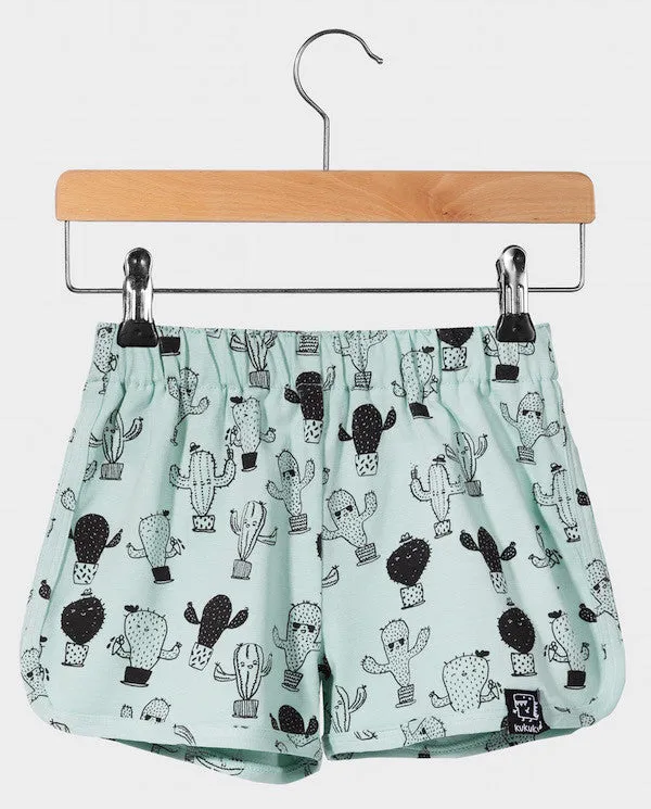 Kukukid SHORTS Aquamarine Cactus