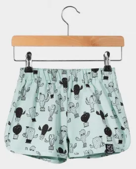 Kukukid SHORTS Aquamarine Cactus