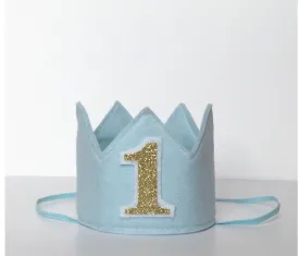 Light Blue Birthday Girl Crown/ 1st Birthday Crown Light Blue Birthday Girl Crown/ 1st Birthday Crown