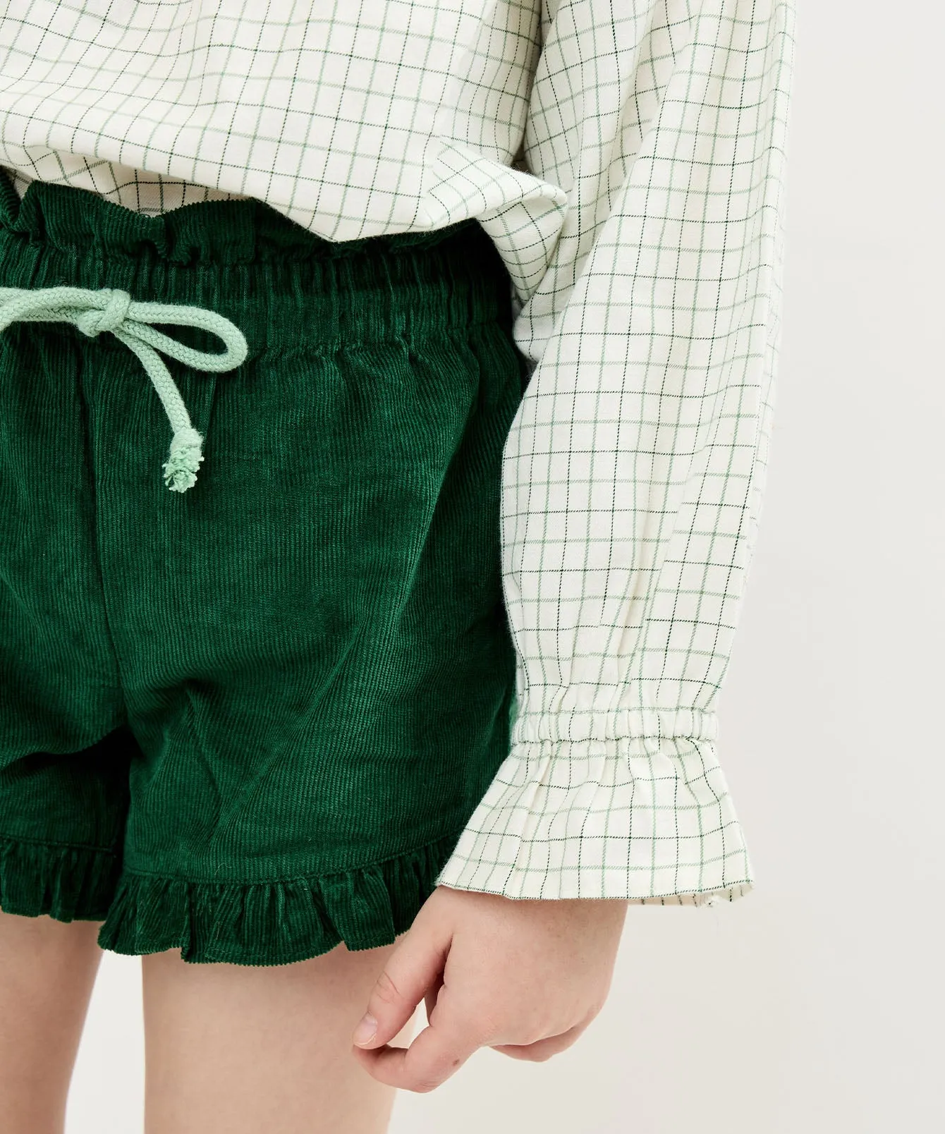 Maggie Blouse, Green Tattersall