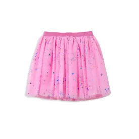 Milky Rainbow Foil Tutu Skirt - Pink Lady