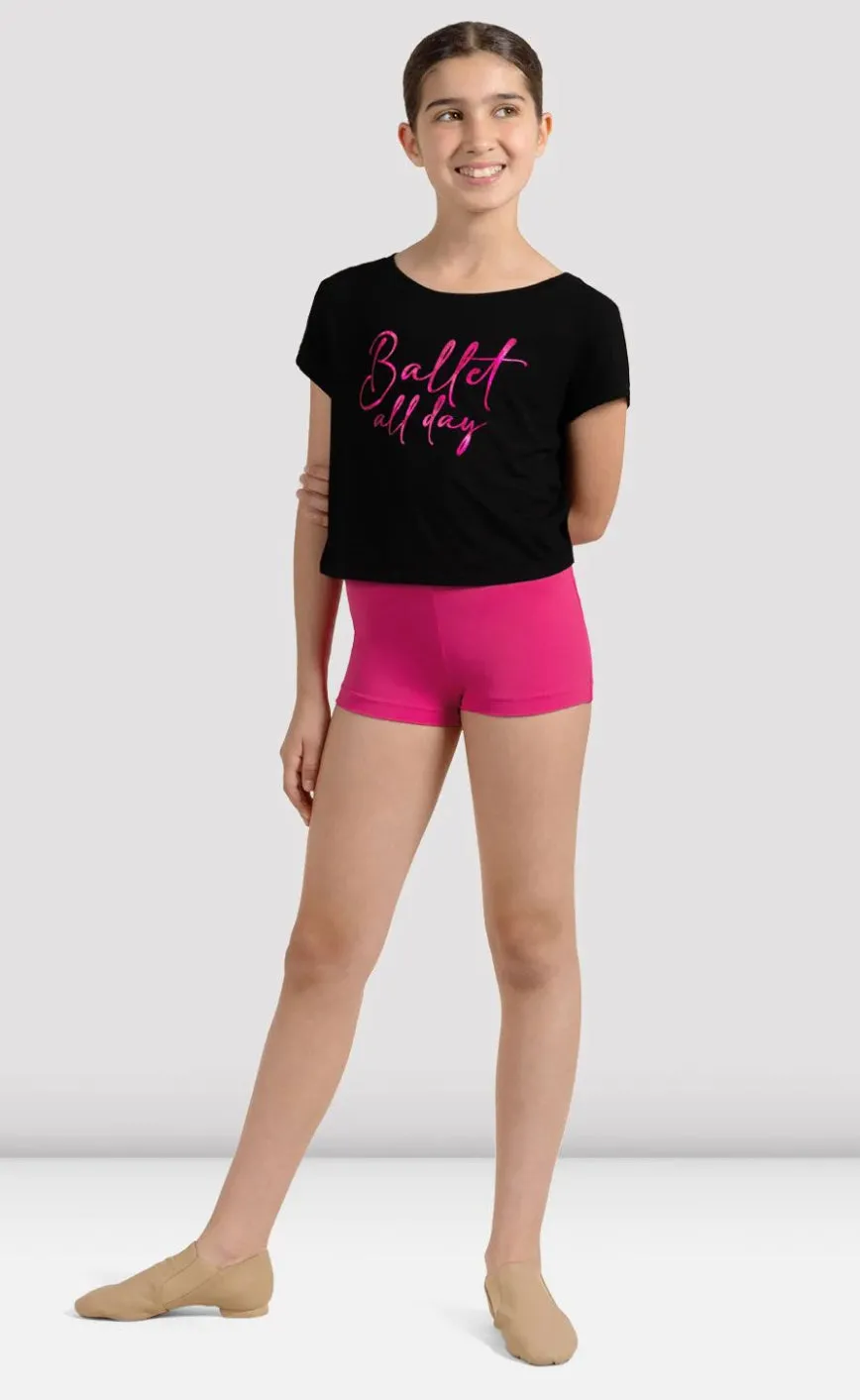 Mirella - Ballet Print Top - Child (M745C) - Black