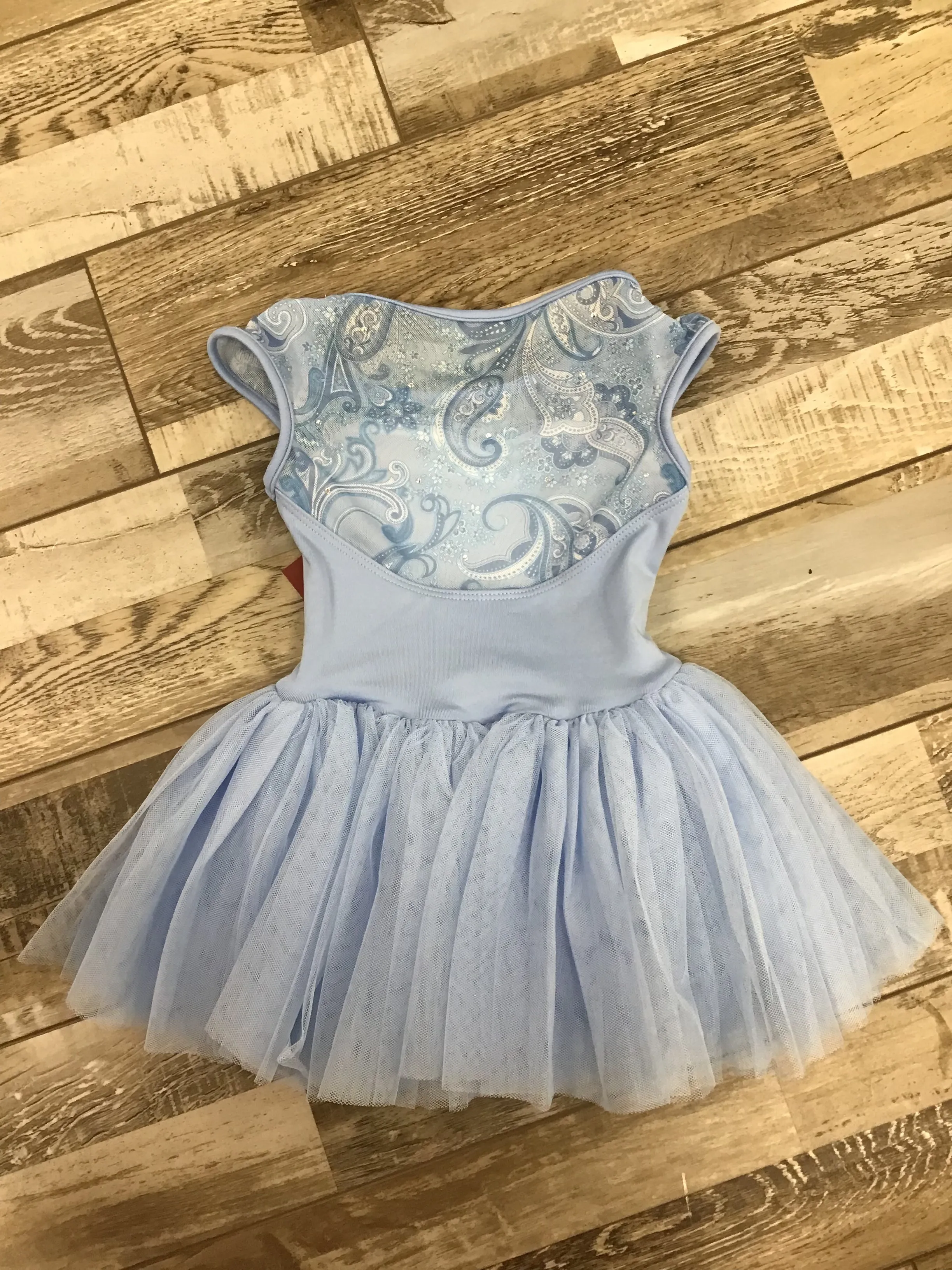 Mirella - Scoop Neck Cap Sleeve Tutu Leotard - Child (M1557C) - Blue