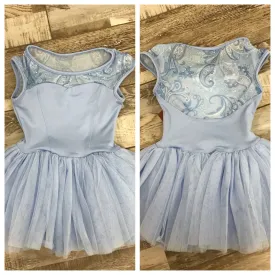 Mirella - Scoop Neck Cap Sleeve Tutu Leotard - Child (M1557C) - Blue