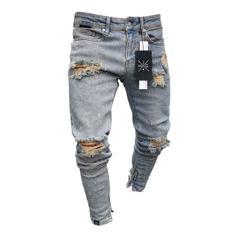 Nostalgic stretch shredded skinny jeans