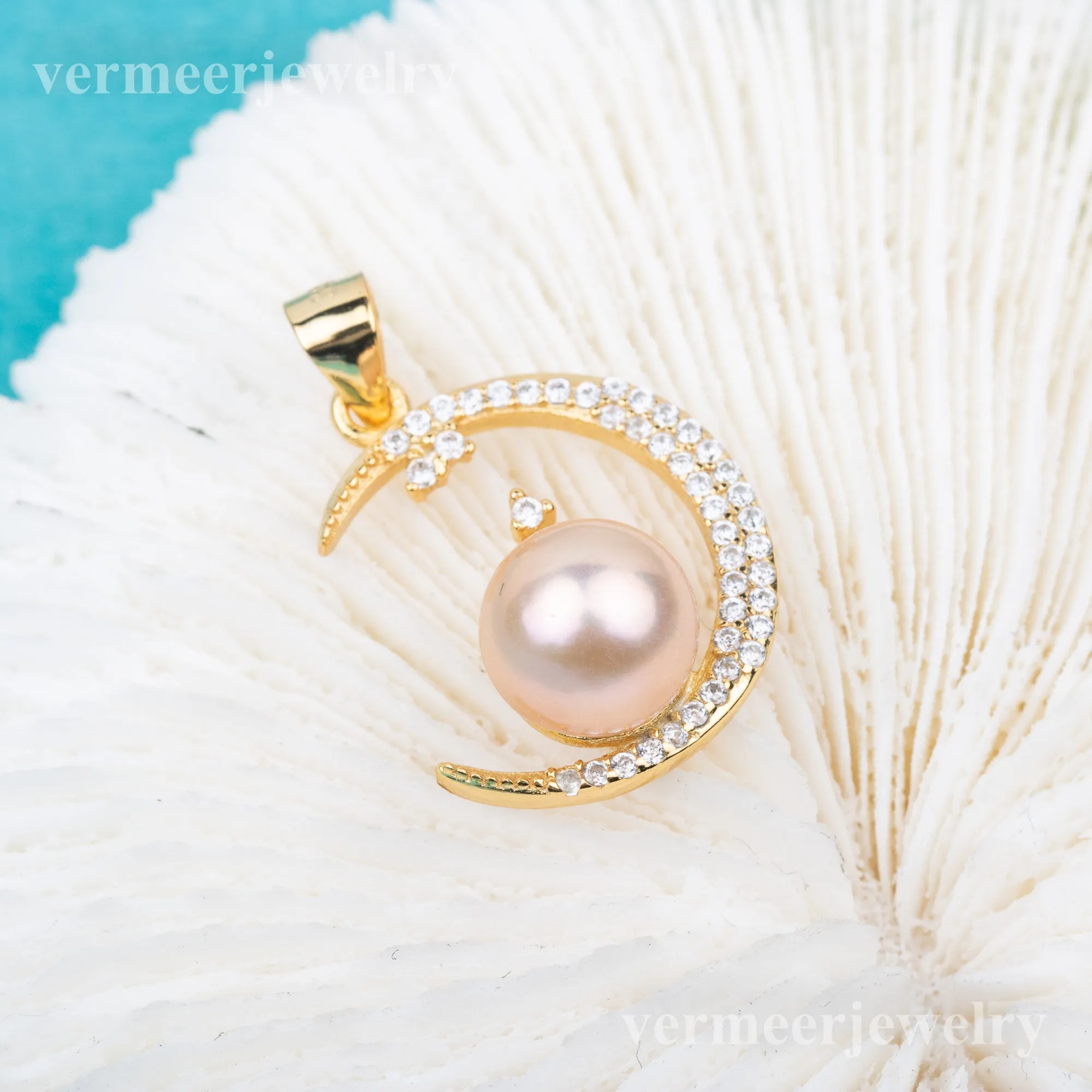 P010879 DIY 7-9mm Natural Freshwater pearl pendant accessory 925 sterling silver engagement jewelry necklace for women