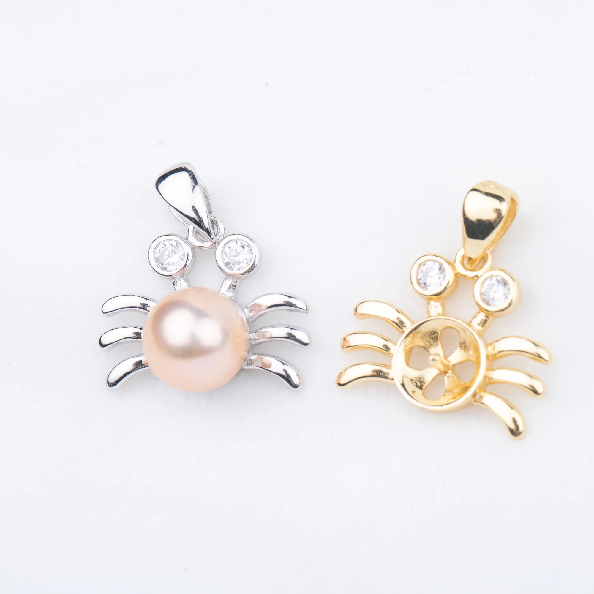 P010882 DIY 7-9mm Natural Freshwater pearl pendant accessory 925 sterling silver engagement jewelry necklace for women