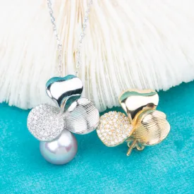 P010969 DIY 6-8mm Natural Freshwater pearl pendant accessory 925 sterling silver engagement jewelry necklace for women
