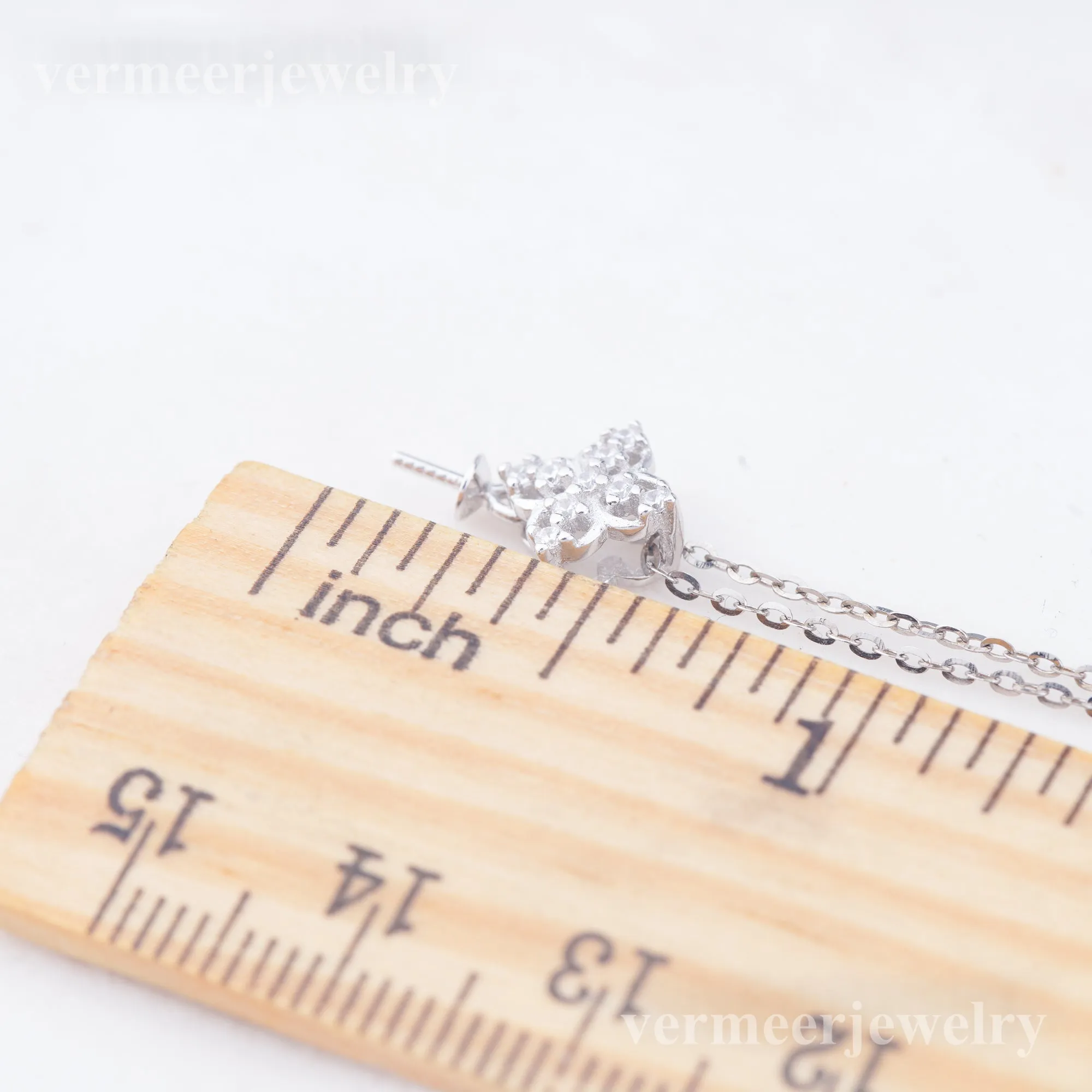 P011048 DIY 6-8mm Natural Freshwater pearl pendant accessory 925 sterling silver engagement jewelry necklace for women