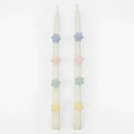 Pastel Flower Taper Candles
