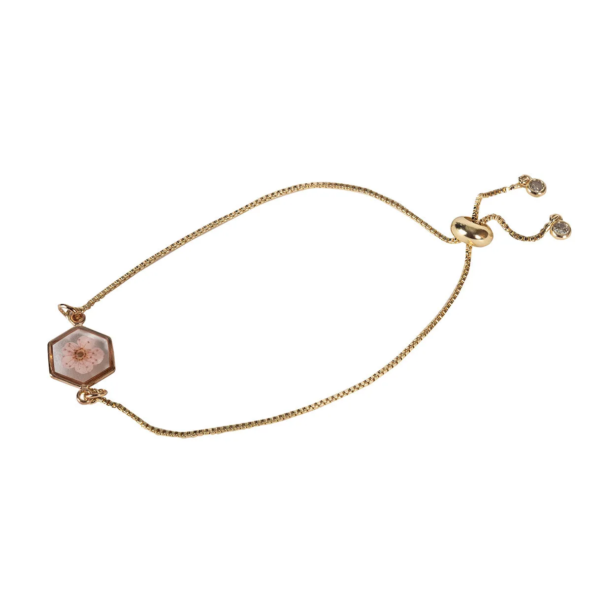 Pastel Pink Flower Bracelet