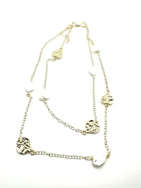 Pearl and Gold Heart Necklace Pearl and Gold Heart Necklace