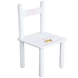 Personalized Pink Princess Crown Chair