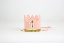 Pink and Gold Birthday Girl Crown/ 1st Birthday Crown Pink and Gold Birthday Girl Crown/ 1st Birthday Crown