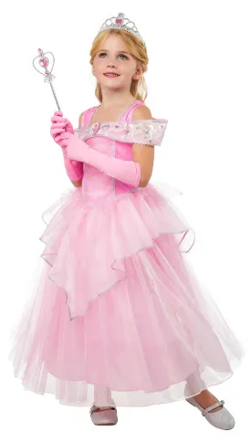Pinky Princess Dress with Gloves and Tiara
