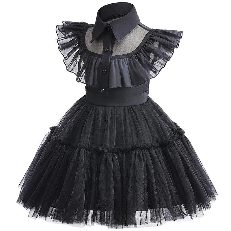 Princess Style Classic Collar Dress Elegant Vintage Kidswear Halloween stage performance cosplay costumes
