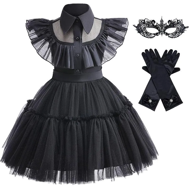 Princess Style Classic Collar Dress Elegant Vintage Kidswear Halloween stage performance cosplay costumes