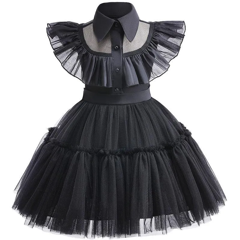 Princess Style Classic Collar Dress Elegant Vintage Kidswear Halloween stage performance cosplay costumes