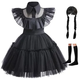 Princess Style Classic Collar Dress Elegant Vintage Kidswear Halloween stage performance cosplay costumes