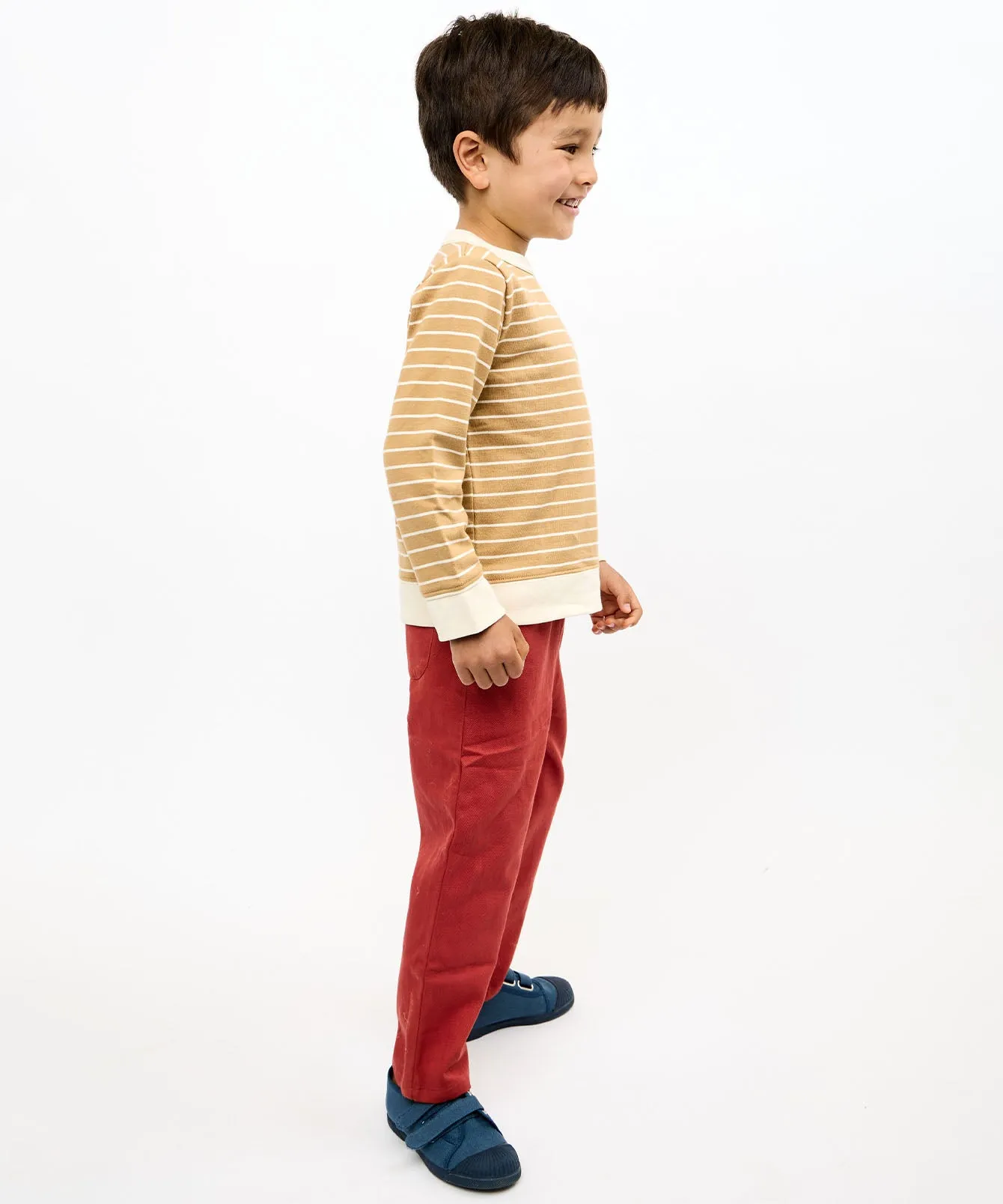 Remy Sweatshirt, Camel French Stripe