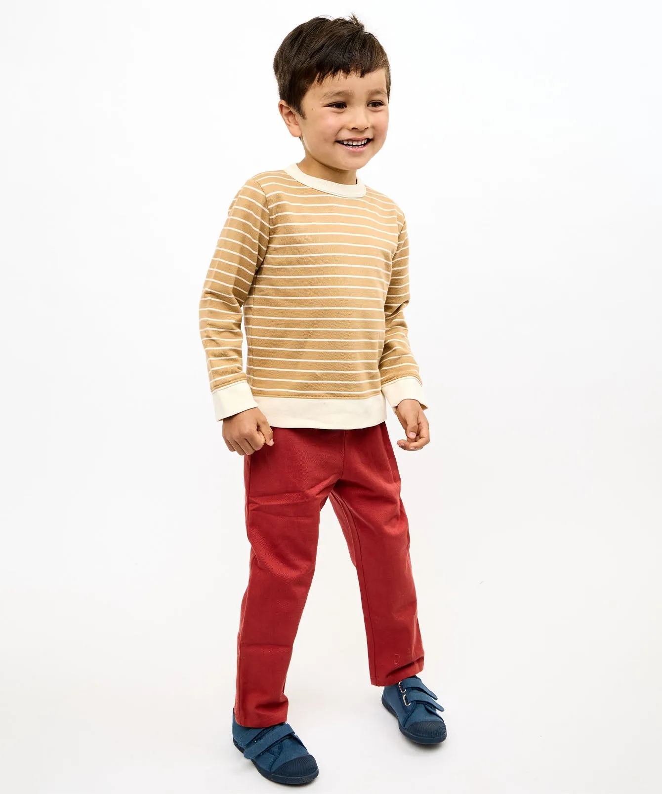 Remy Sweatshirt, Camel French Stripe