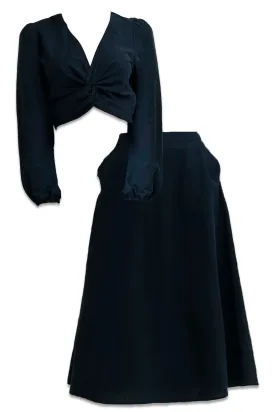 Rhona Cotton Linen Blend Twist Top & Jordie Midaxi Skirt