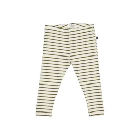 Rib Leggings - Olive Stripe