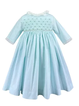 Seafoam and Lace Douce Smocked Dress