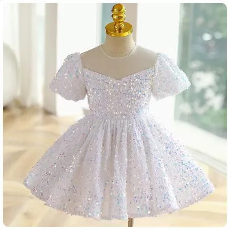 Sequin children's piano dress princess dress