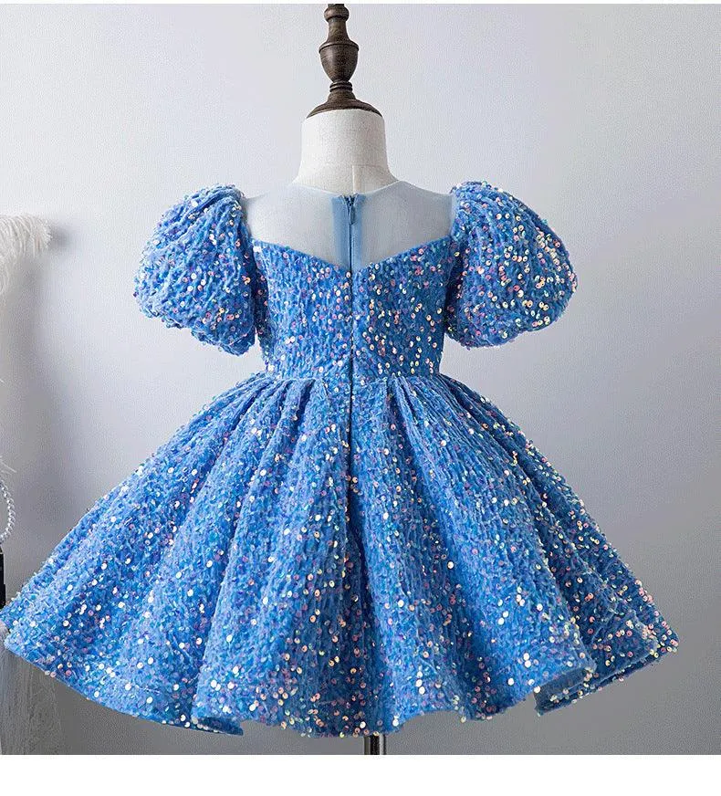 Sequin children's piano dress princess dress