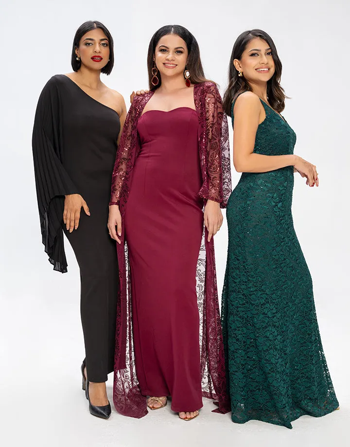 Sleeveless Sequin Maxi Dress