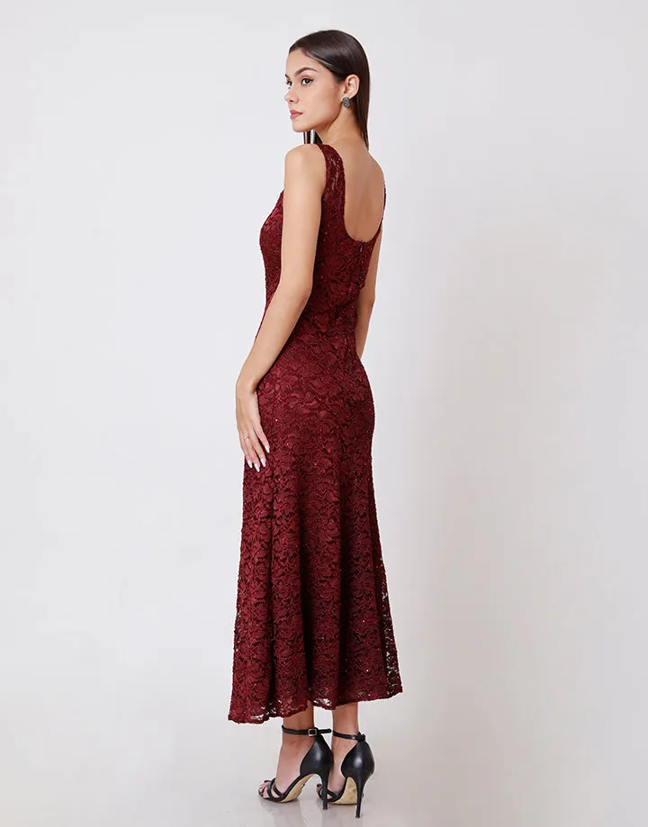 Sleeveless Sequin Maxi Dress