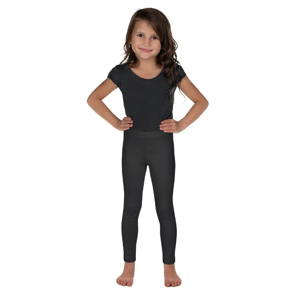 Solid Charcoal Grey Kid's Leggings