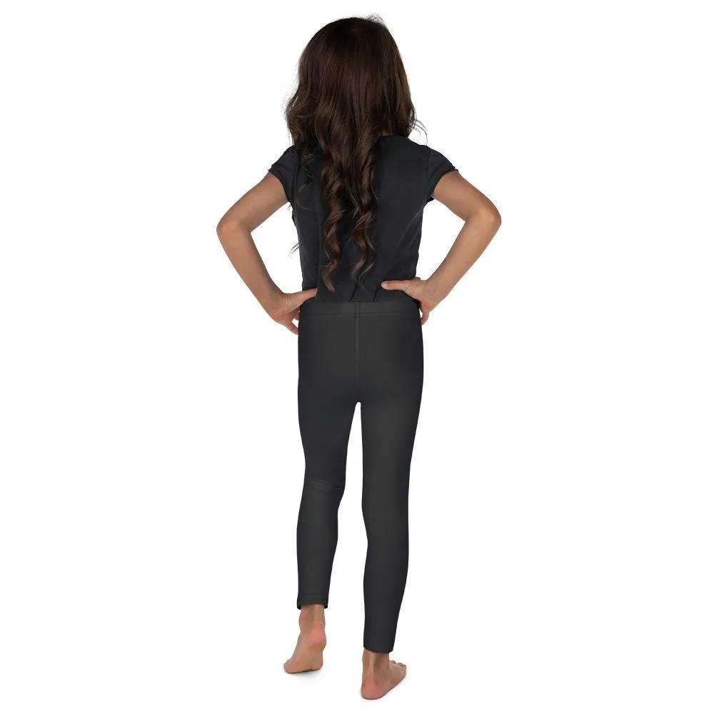 Solid Charcoal Grey Kid's Leggings