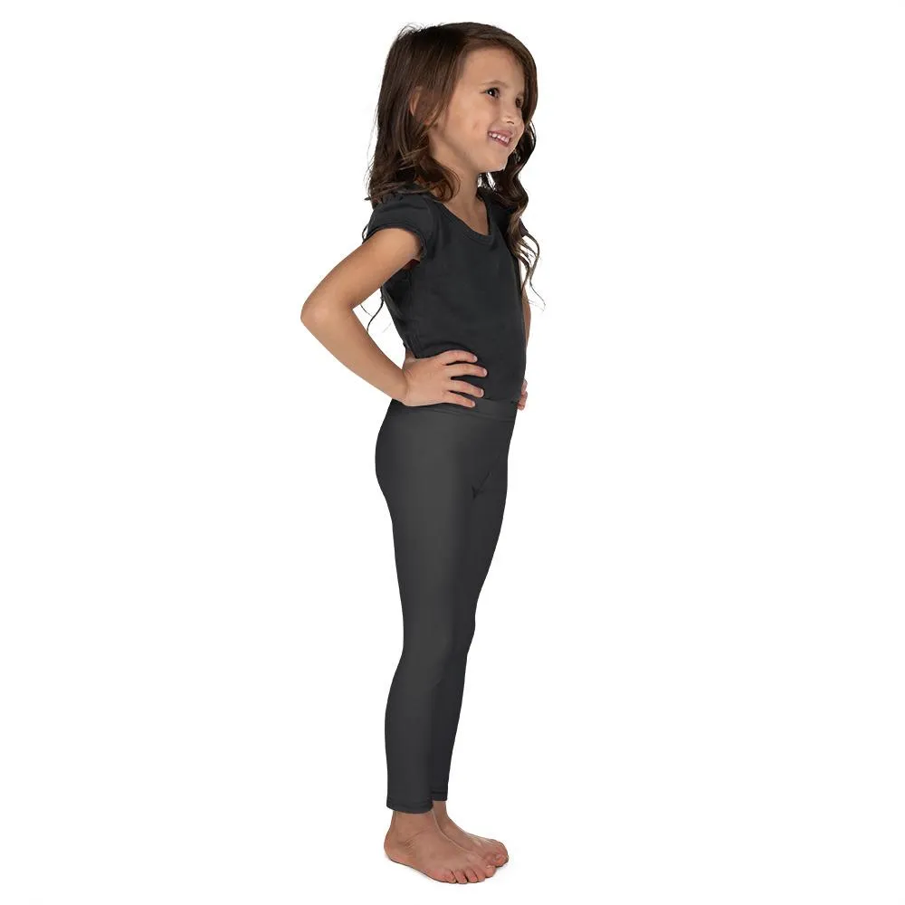 Solid Charcoal Grey Kid's Leggings
