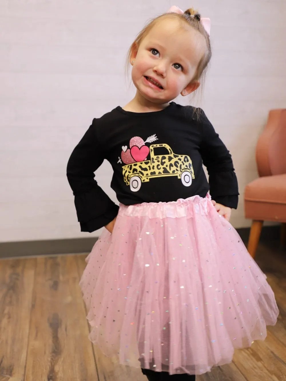 Sparkle in Pink Sequin Heart Tutu Skirt Costume for Toddler, Girls, Women, Plus