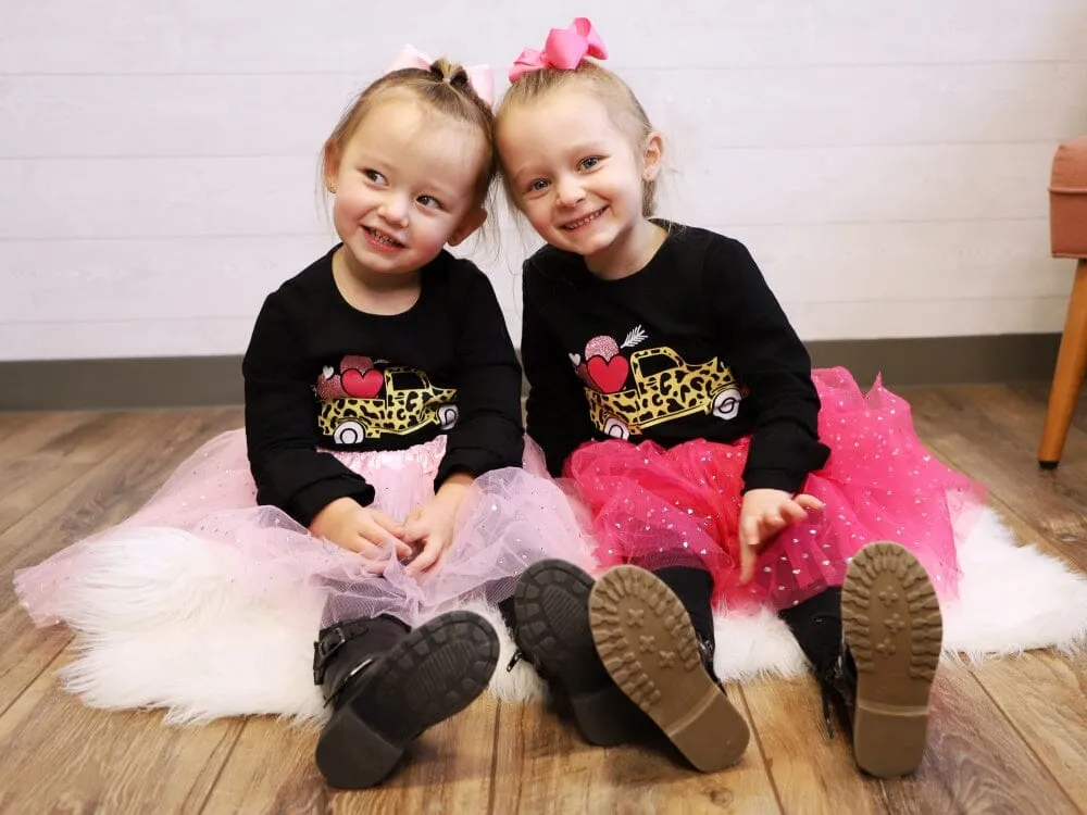 Sparkle in Pink Sequin Heart Tutu Skirt Costume for Toddler, Girls, Women, Plus