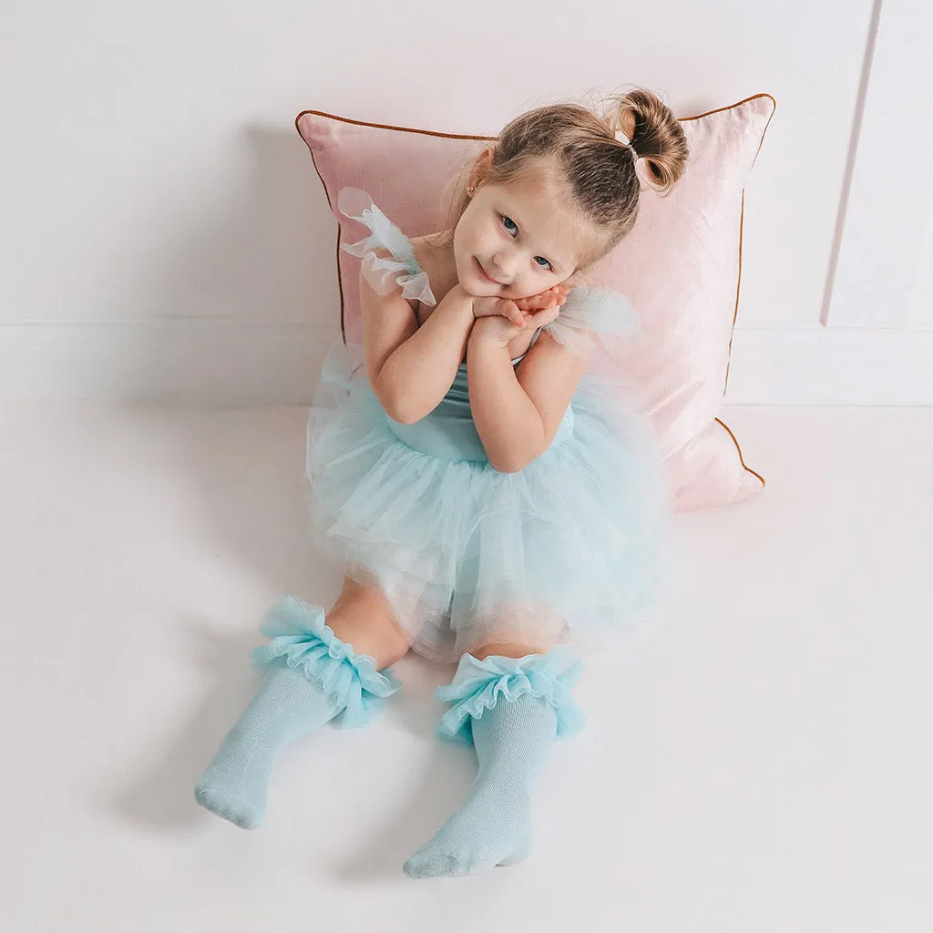 Starry Blue Tulle Smocked Dress