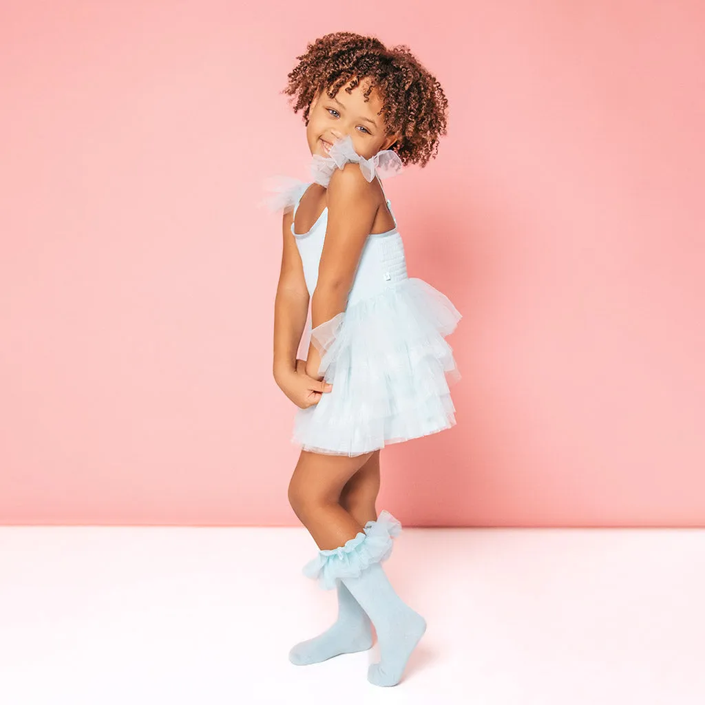 Starry Blue Tulle Smocked Dress