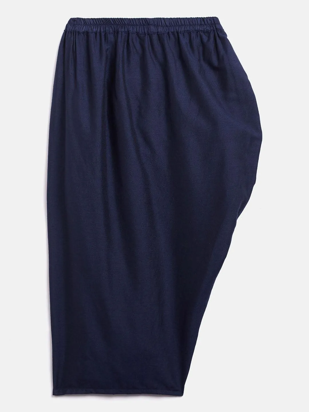 VASTRAMAY SISHU Navy Blue Draped Skirt Set