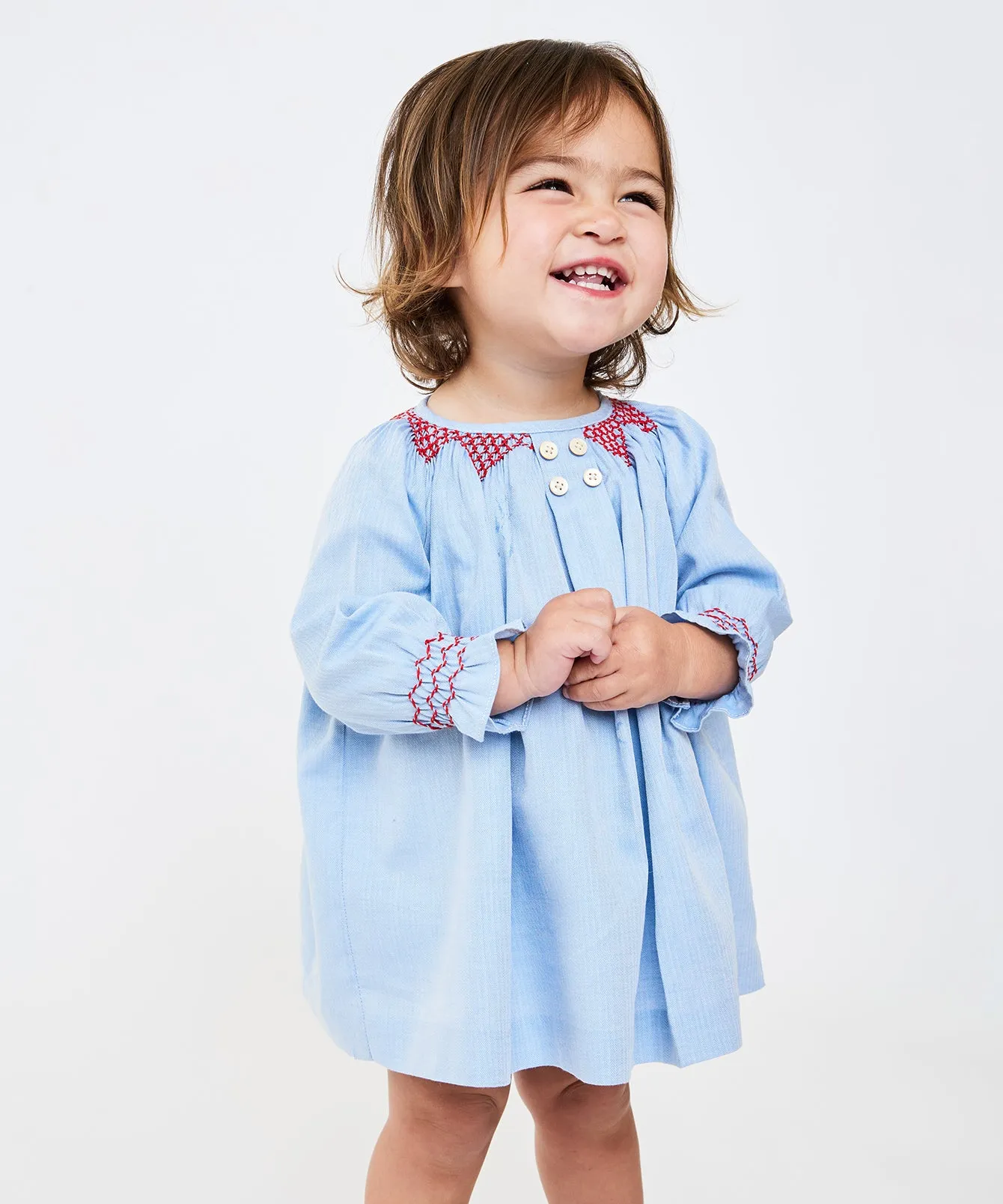 Willa Baby Dress, Light Blue